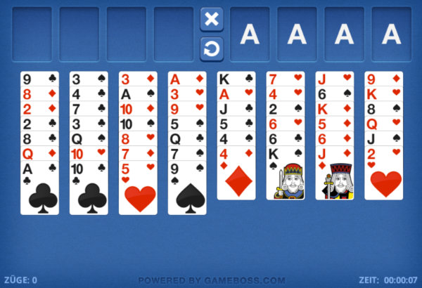 Freecell Blau